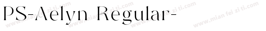 PS-Aelyn Regular字体转换